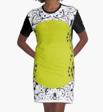 Mandala yellow Graphic T-Shirt Dress