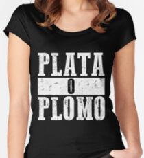 Silver or lead Women's Fitted Scoop T-Shirt