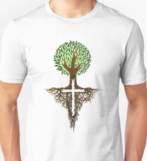 Verwurzelt in Christus - Farbe Slim Fit T-Shirt