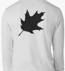 Leaf, Black, Silhouette Long Sleeve T-Shirt