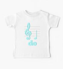 Baby learns a musical note - blue do Baby Tee