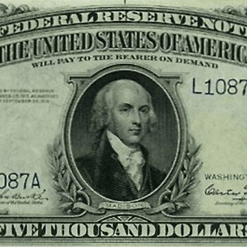 $5000 Bill (Series 1918, US) | iPad Case & Skin