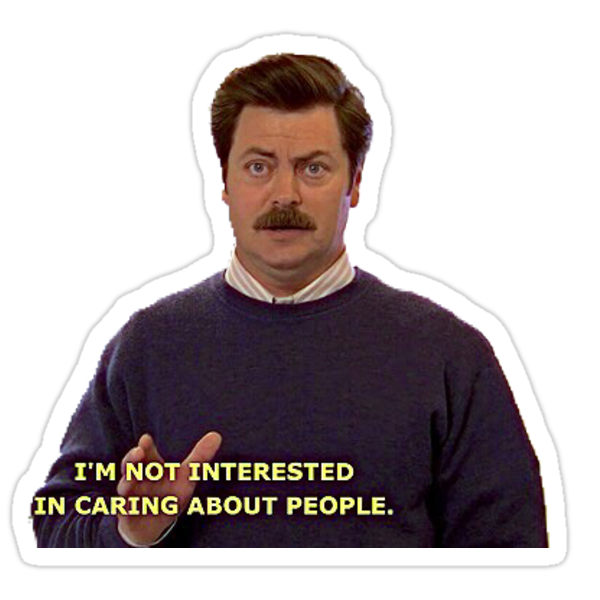 ron swanson macbook sticker