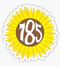 Hand Drawn Kansas Sunflower 785 Area Code Sticker