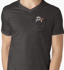 Camiseta de cuello en V Pereza en un bolsillo