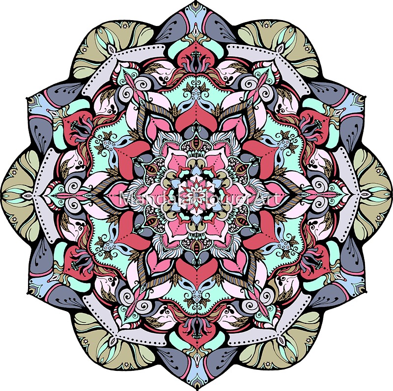 "Flowers mandala 38" Stickers by kanvisstyle Redbubble