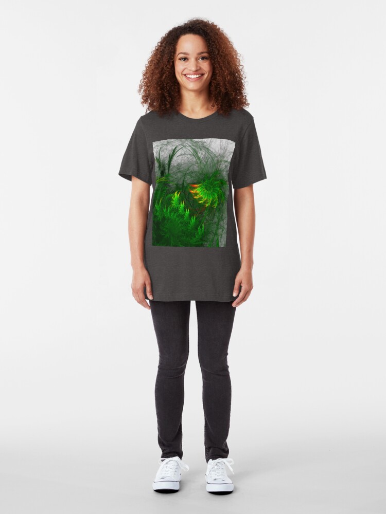 Alternate view of Jungle #fractal art Slim Fit T-Shirt