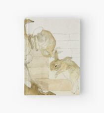 A series of Rabbits at a party by Beatrix Potter Hardcover Journal