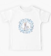 Rabbit and floral wreath Kids Tee