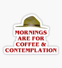 coffee & contemplation Sticker