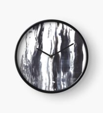Thick Acrylic Paint In Black And White Clock