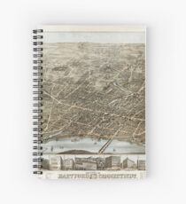 Hartford Panorama 1877 Spiral Notebook