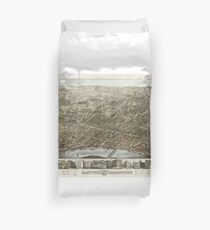 Hartford Panorama 1877 Duvet Cover