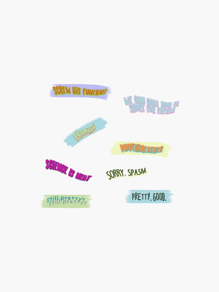 stranger things quotes sticker sheet 2 sticker by