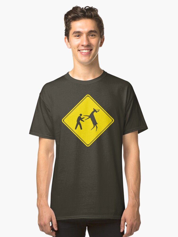 Alternate view of Cross Deer Crossing Classic T-Shirt