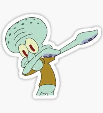 Squidward Dab'en on em Sticker