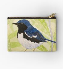 Black-throated Blue Warbler Zipper Pouch