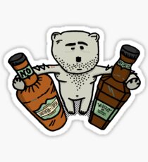 Hungover Bear Sticker