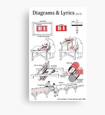 Riding with a Ghost - Diagrams & Lyrics ( no. 1) Canvas Print