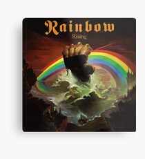 Regenbogen steigende Rockband Metalldruck