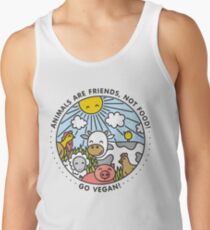 Animals are friends, not food. Go vegan! Tank Top