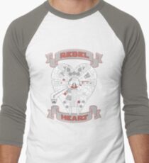 Rebel Heart - red Men's Baseball ¾ T-Shirt