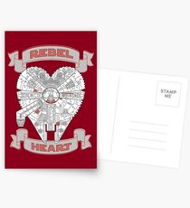 Rebel Heart - red Postcards