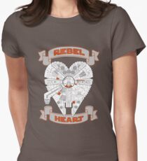 Rebel Heart - orange Women's Fitted T-Shirt