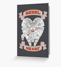 Rebel Heart - orange Greeting Card