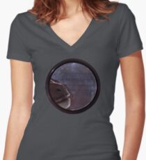 Dinosaur Women's Fitted V-Neck T-Shirt