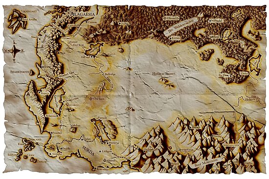 "Old folded map of Alagaësia" Posters by locokimo | Redbubble