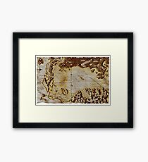Old folded map of Alagaësia Framed Print