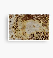 Old folded map of Alagaƫsia Canvas Print