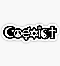Black COEXIST Design Sticker