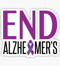 End Alzheimer's Ribbon Sticker