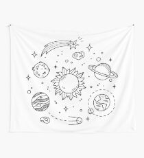 Space Tumblr Drawing Wall Tapestry
