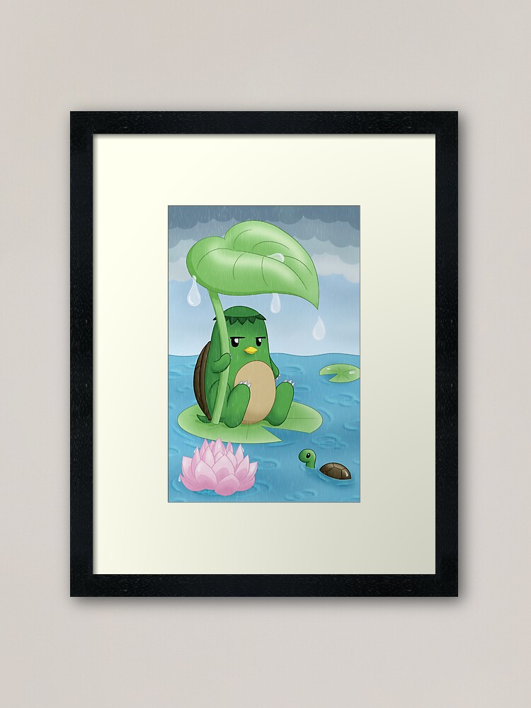 Alternate view of Rainy Day Kappa Framed Art Print