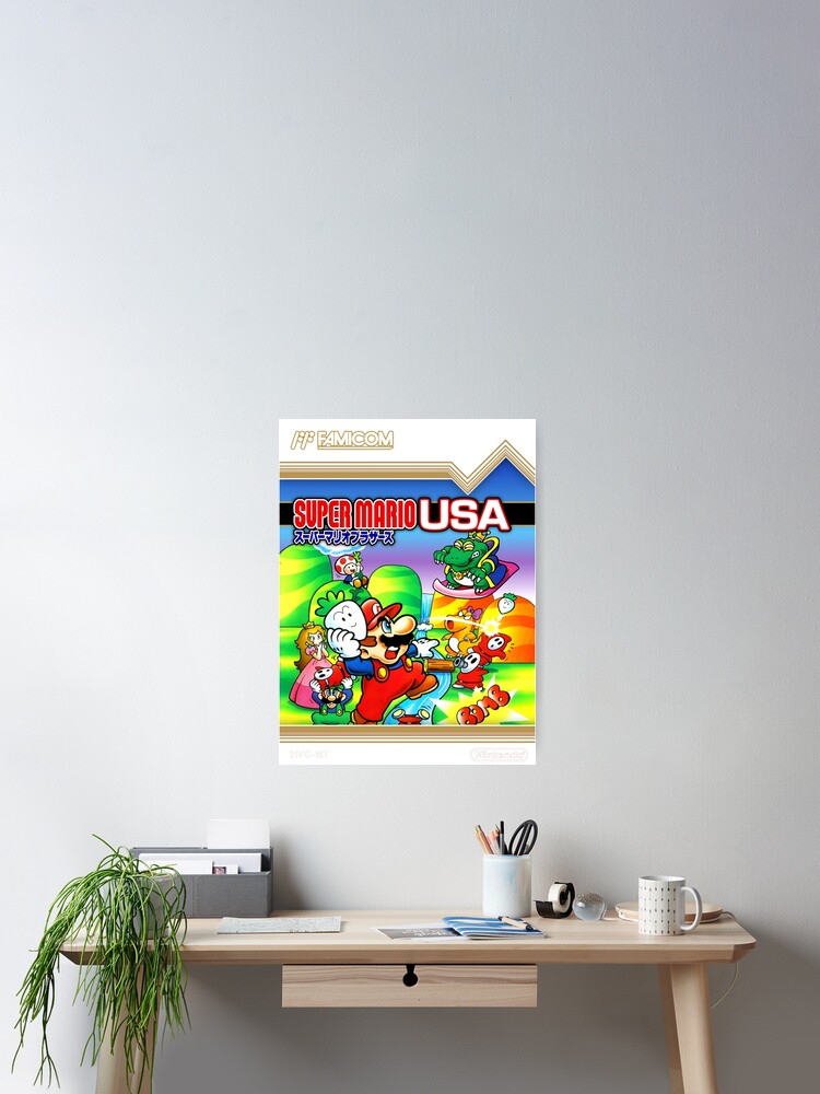 Alternate view of NES Super Mario Brothers 2 - Japanese Cover Poster