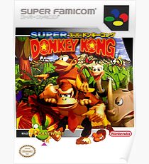 Donkey Kong Country Japanese Cover Poster