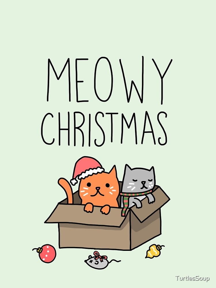 Meowy Christmas Cat Holiday Pun by TurtlesSoup