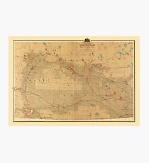 Canadian Mounted Police Map Photographic Print