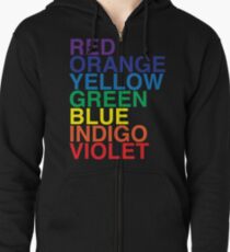 ROYGBIV Reverse by BenCapozzi Zipped Hoodie