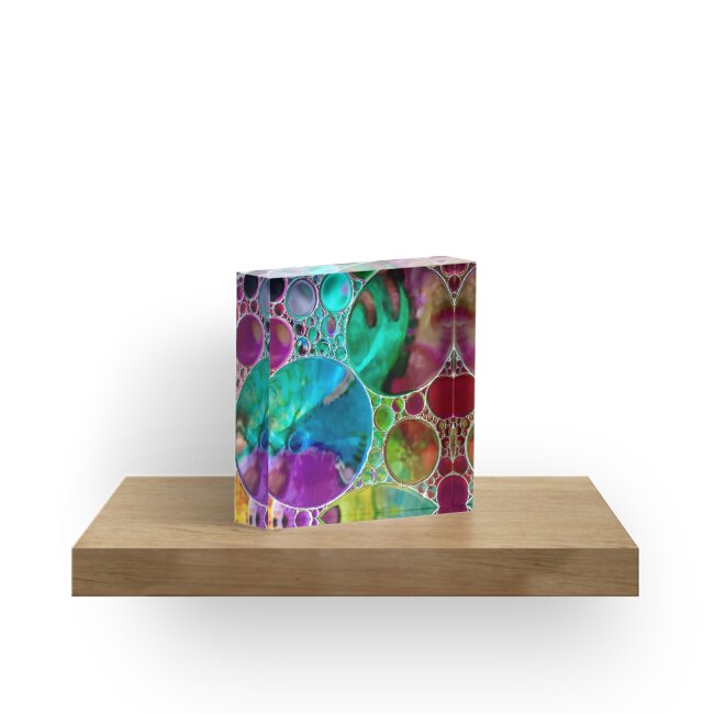 "Liquid Stained Glass" Acrylic Blocks by Colette Larson Redbubble
