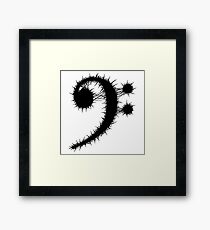 Death Metal Bass Clef Framed Print