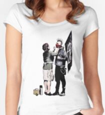 Banksy - Anarchist And Mother Women's Fitted Scoop T-Shirt