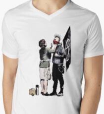 Banksy - Anarchist And Mother Men's V-Neck T-Shirt
