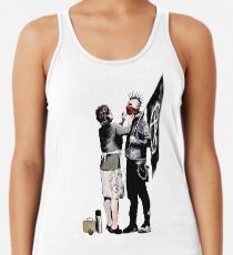 Camiseta con espalda nadadora Banksy - Anarquista y madre