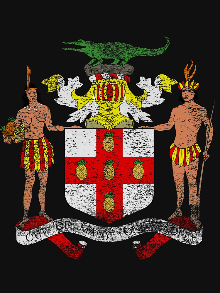  jamaican coat of arms jamaica symbol zipped hoodie by ozziwar redbubble