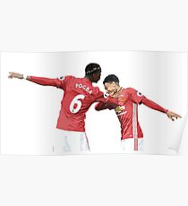 Pogba Lingard - Manchester United - Dab Poster