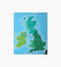 Map of Great Britain and Ireland Art Board